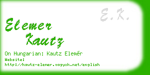 elemer kautz business card